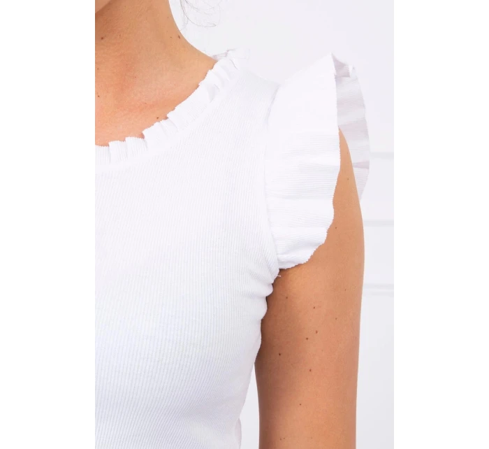 Halenka s volánky bílá