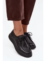 Kožené dámské polobotky Maciejka K7189-01 Černé