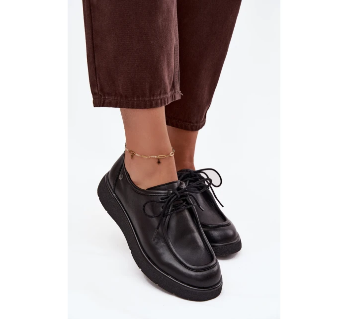 Kožené dámské polobotky Maciejka K7189-01 Černé