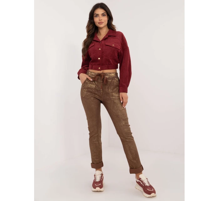 Kalhoty DHJ SP 21258.32 hnědé Kalhoty DHJ SP 21258.32 hnědé