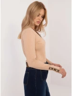 Bluzka RV BZ A model 20608892 camelowy - FPrice Bluzka RV BZ A model 20608892 camelowy - FPrice