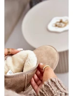 Dámské Semišové Sněhule Na Platformě Nad Kotníky Béžové Rianaella Dámské Semišové Sněhule Na Platformě Nad Kotníky Béžové Rianaella