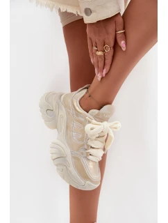 Dámské kožené tenisky GOE – zlaté