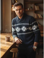 Pánský tmavě modrý svetr FashionStreet WX2272