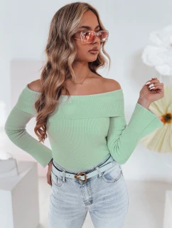 Dámská halenka s odhalenými rameny SHOWIT světle zelená FashionStreet MY2430