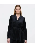 Sensual Velour Robe Top 01 - BLACK - TRIUMPH BLACK - TRIUMPH