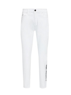 Karl Lagerfeld White Gf Denim Pants W 221W1101 Jeans