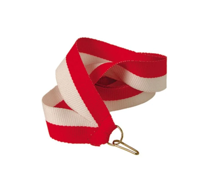 Stuha 22 mm - červená a bílá
