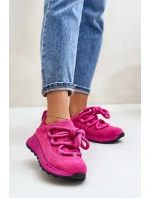 Semišové Dámské Tenisky S  Fuchsie model 21671675 - Artiker