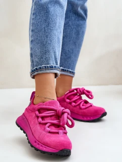 Semišové Dámské Tenisky S  Fuchsie model 21671675 - Artiker