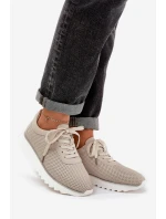 Kožené Sportovní Boty Na Platformě S Leskem D&A LR51-629 Béžové Kožené Sportovní Boty Na Platformě S Leskem D&A LR51-629 Béžové