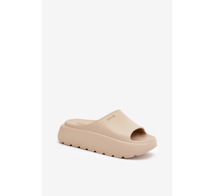 Dámské Pěnové Pantofle Na Platformě Big Star model 21686451 Béžové - Big Star Shoes Dámské Pěnové Pantofle Na Platformě Big Star model 21686451 Béžové - Big Star Shoes