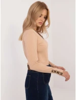 Bluzka RV BZ A model 20608892 camelowy - FPrice Bluzka RV BZ A model 20608892 camelowy - FPrice
