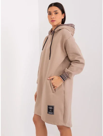 Tunika RV TU model 19077453 ciemny bezowy - FPrice Tunika RV TU model 19077453 ciemny bezowy - FPrice