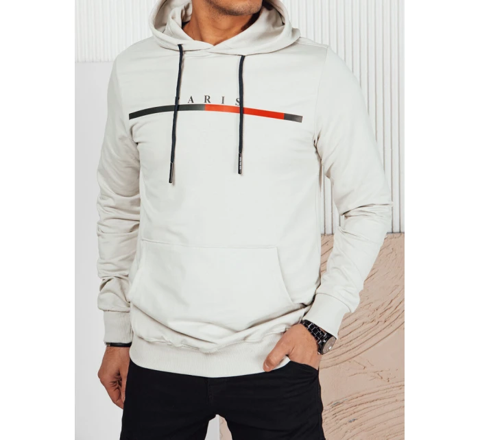 Pánská šedá mikina s potiskem FashionStreet BX5729 Pánská šedá mikina s potiskem FashionStreet BX5729