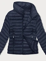 Dámská prošívaná bunda se stojáčkem tmavě modrá (16M9111-215)