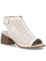 Remonte béžové Remonte dámské kožené sandály Rieker R8777-60