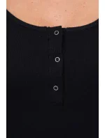 Šaty s knoflíkovým výstřihem černé Šaty s knoflíkovým výstřihem černé