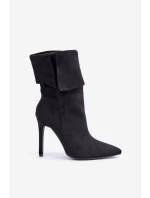 Boty Na Podpatku S Svrškem Černé model 21681102 - Boto Boty Na Podpatku S Svrškem Černé model 21681102 - Boto