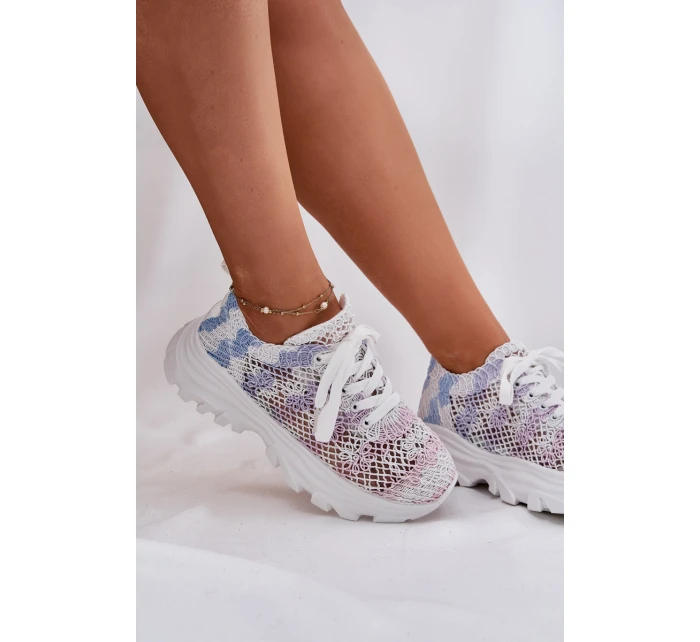 Dámské Tenisky S Háčkovaným Svrškem Multikolor Jelhiris