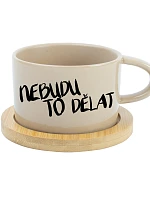 NEBUDU TO DĚLAT - krémový hrníček makronka 200 ml
