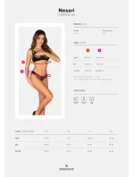 Pikantní set otevřený Nesari crotchless set - Obsessive