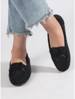 Moderní mokasíny černé dámské bez podpatku Moderní mokasíny černé dámské bez podpatku