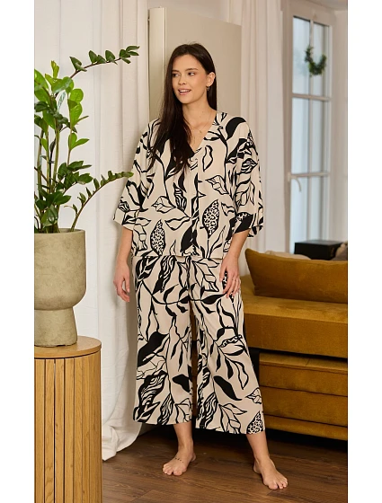 Pyžamo Mefemi Aurora PS63 3/4 S–2XL s rozepínáním