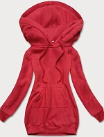 Tmavě červená dámská klokaní mikina (YS10003-18)