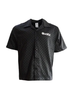 Pánská elegantní košile Air Jordan Quai 54 s krátkým rukávem černá - FZ1768-045