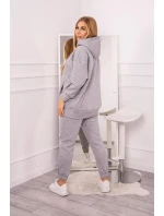 Zateplený set s mikinou s kapucí šedý Zateplený set s mikinou s kapucí šedý