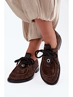 Dámské barefoot polobotky z přírodního semiše model 22356075 hnědé - D&A Dámské barefoot polobotky z přírodního semiše model 22356075 hnědé - D&A