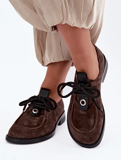 Dámské barefoot polobotky z přírodního semiše D&A CR62-3460 hnědé