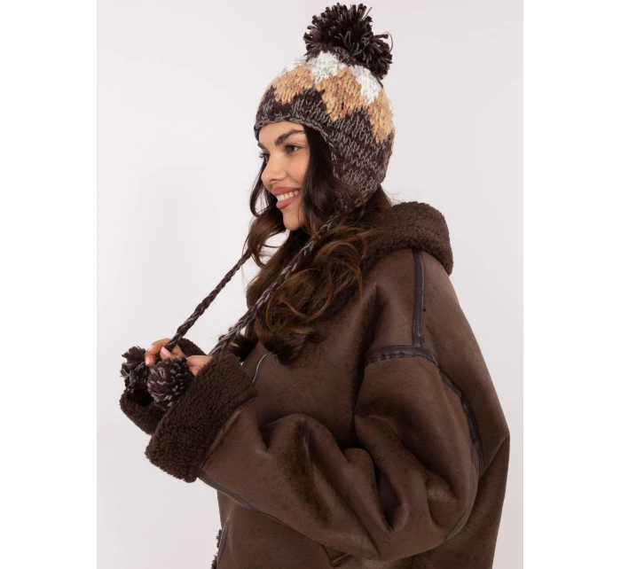 Czapka AT CZ model 20710276 brązowy - FPrice Czapka AT CZ model 20710276 brązowy - FPrice