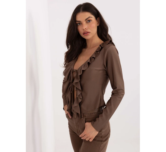 Bluzka IT BZ model 21788983 brązowy - FPrice Bluzka IT BZ model 21788983 brązowy - FPrice