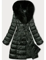 Zimní bunda v army barvě s límcem model 21247483 - S'WEST