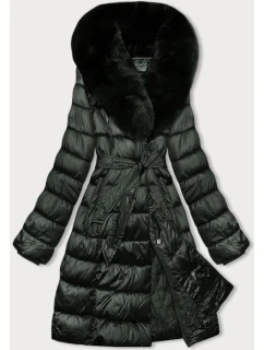 Zimní bunda v army barvě s límcem model 21247483 - S'WEST