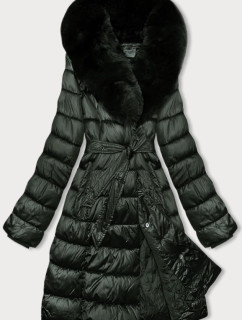 Zimní bunda v army barvě s kožešinovým límcem S'west (B8197-11)