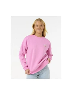 Mikina RIP CURL Hibiscus Diamond Heritage Crew, růžová