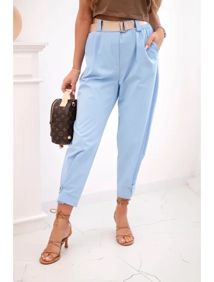 Kalhoty Summer Punto se zapínáním na nohavice modrý