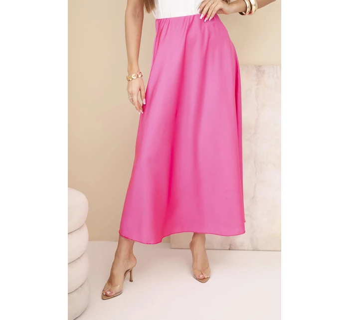 Dámská viskózová áčková sukně růžová