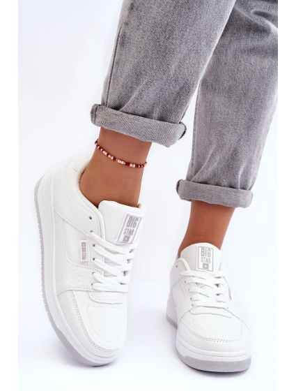 Dámské Sportovní Boty Sneakersy Big Star model 21634180 Bílé - Big Star Shoes Dámské Sportovní Boty Sneakersy Big Star model 21634180 Bílé - Big Star Shoes