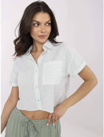 Koszula NM KS  biało zielony model 21057813 - FPrice