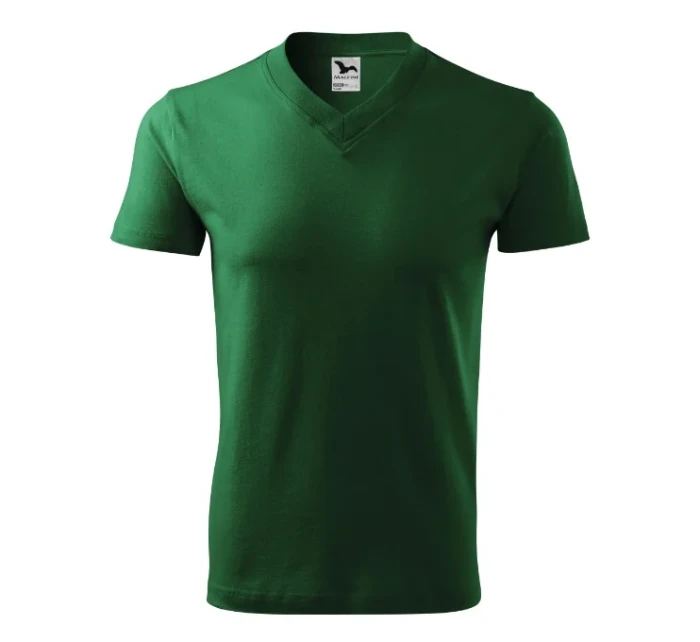 V-neck tričko unisex lahvově zelená V-neck tričko unisex lahvově zelená
