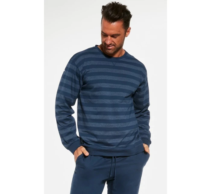 Pánské pyžamo Loose 11 117/235 Tmavě modrá vzor - Cornette