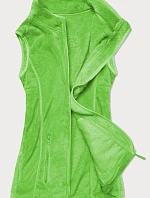 Dámská plyšová vesta v neonově zelené barvě (HH003-44)