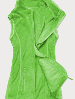 Dámská plyšová vesta v neonově zelené barvě model 17969108 - J.STYLE