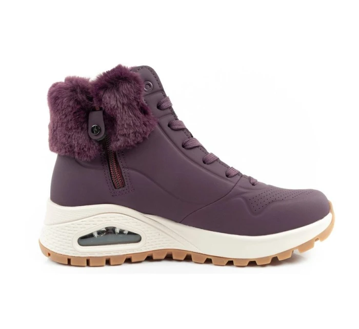 Skechers Uno Rugged dámská sportovní obuv zateplené boty zimní fialové dámské