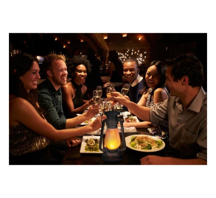 RETRO SOLÁRNÍ LAMPA TANČÍCÍ PLAMENY 54 LED SMD