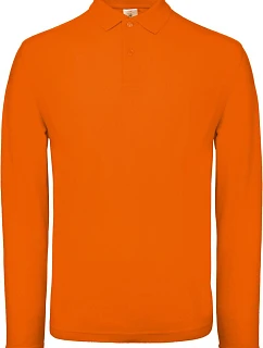 B&C ID.001 LSL Pánské piqué polo s dlouhým rukávem 01.0I12 orange